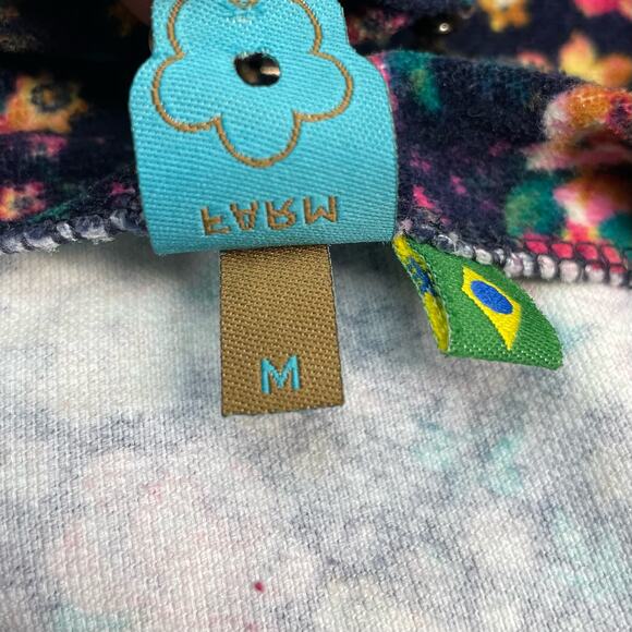 FARM RIO Brazil Floral Puff Sleeve Dress Sz Medium - Picture 7 of 7